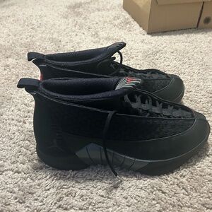 Jordan Black and Red Sneakers